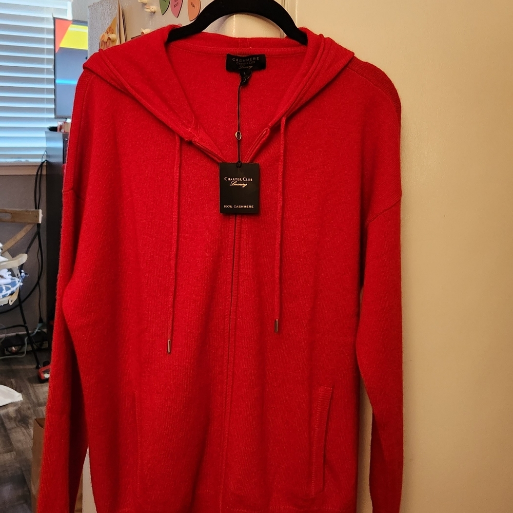 Red 100% Cashmere Sweater